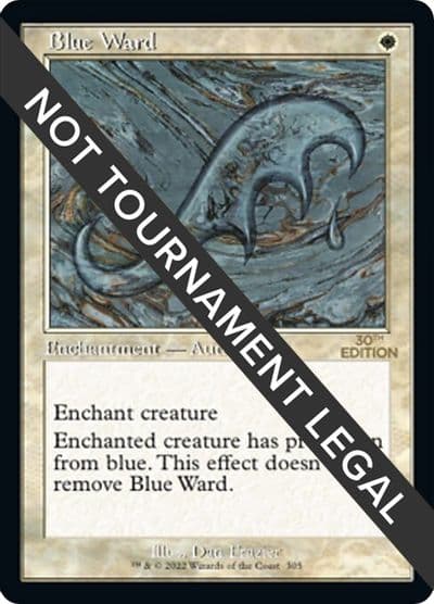 Blue Ward Retro Frame 30th Anniversary Edition Magic card