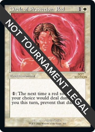 Circle of Protection Red Retro Frame 30th Anniversary Edition Magic card