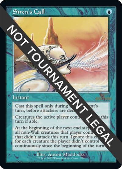 Sirens Call Retro Frame 30th Anniversary Edition Magic card