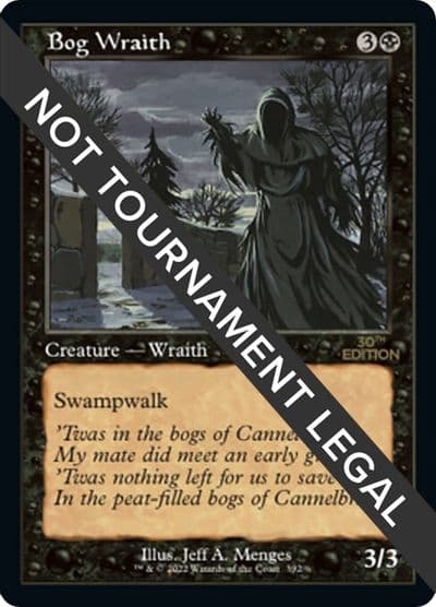 Bog Wraith Retro Frame 30th Anniversary Edition Magic card