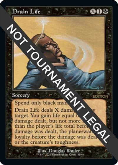 Drain Life Retro Frame 30th Anniversary Edition Magic card