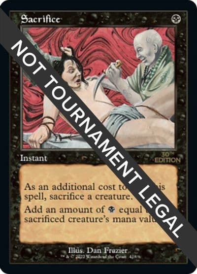 Sacrifice Retro Frame 30th Anniversary Edition Magic card