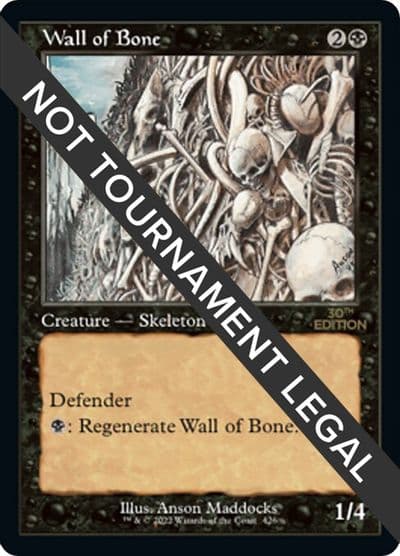 Wall of Bone Retro Frame 30th Anniversary Edition Magic card