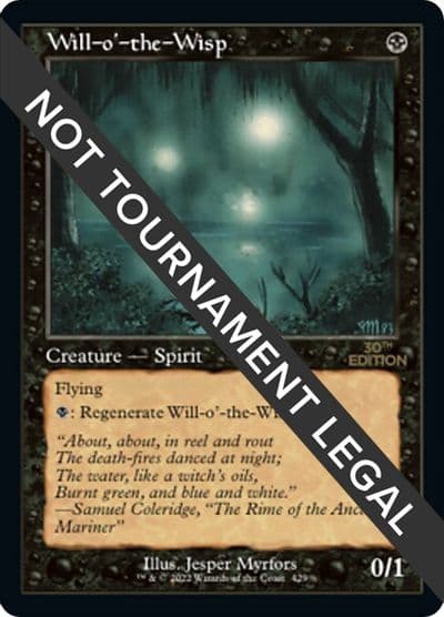 Will o the Wisp Retro Frame 30th Anniversary Edition Magic card