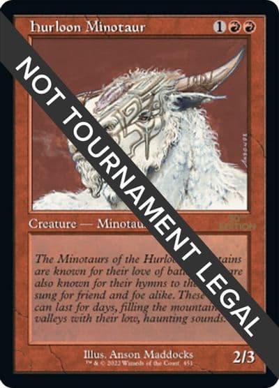 Hurloon Minotaur Retro Frame 30th Anniversary Edition Magic card