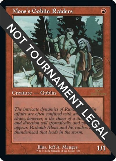 Monss Goblin Raiders Retro Frame 30th Anniversary Edition Magic card