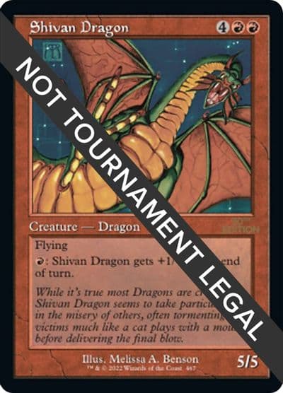 Shivan Dragon Retro Frame 30th Anniversary Edition Magic card