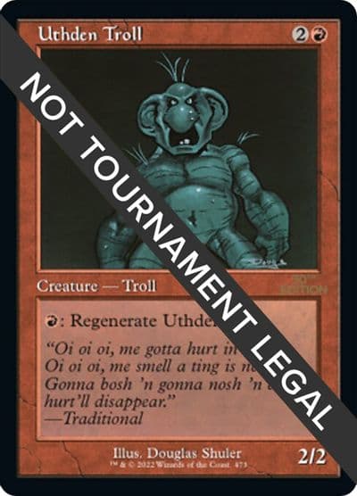 Uthden Troll Retro Frame 30th Anniversary Edition Magic card