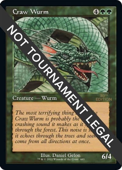Craw Wurm Retro Frame 30th Anniversary Edition Magic card