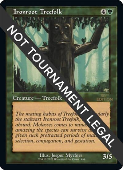Ironroot Treefolk Retro Frame 30th Anniversary Edition Magic card