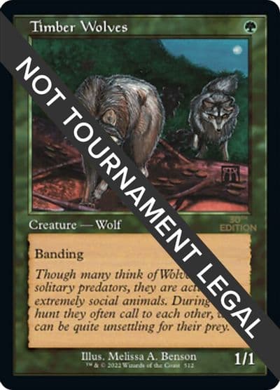 Timber Wolves Retro Frame 30th Anniversary Edition Magic card