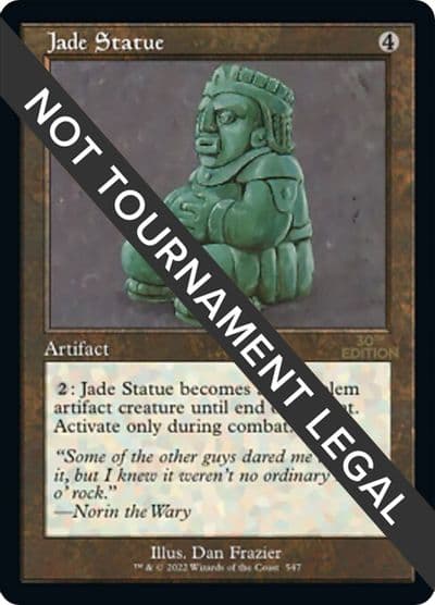 Jade Statue Retro Frame 30th Anniversary Edition Magic card