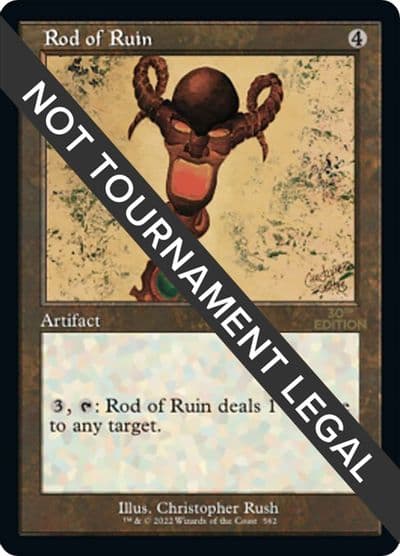 Rod of Ruin Retro Frame 30th Anniversary Edition Magic card