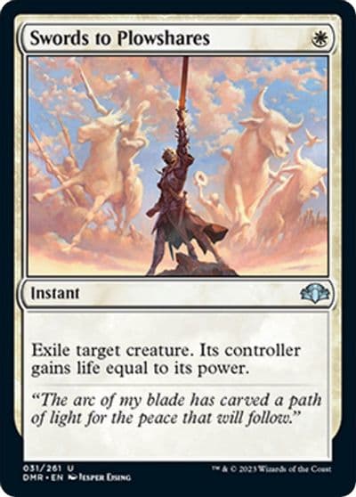 Swords to Plowshares Dominaria Remastered Magic card