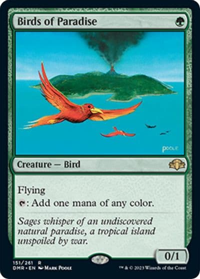 Birds of Paradise Dominaria Remastered Magic card
