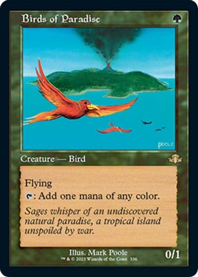 Birds of Paradise Retro Frame Dominaria Remastered Magic card