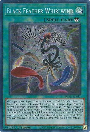 Black Feather Whirlwind Darkwing Blast Yu-Gi-Oh! card