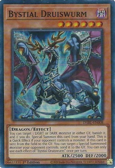 Bystial Druiswurm Darkwing Blast Yu-Gi-Oh! card