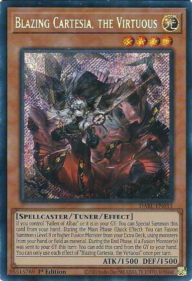Blazing Cartesia the Virtuous Darkwing Blast Yu-Gi-Oh! card