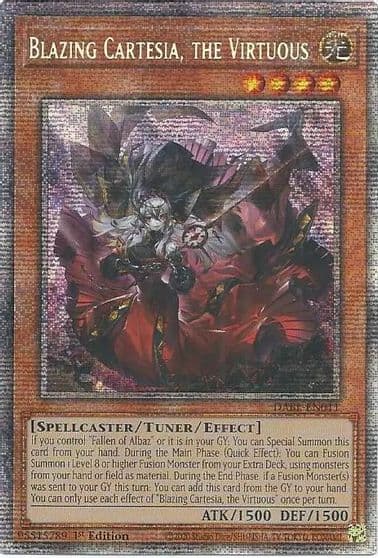 Blazing Cartesia the Virtuous Starlight Rare Darkwing Blast Yu-Gi-Oh! card