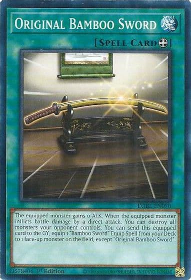 Original Bamboo Sword Darkwing Blast Yu-Gi-Oh! card
