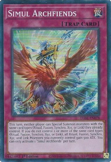 Simul Archfiends Darkwing Blast Yu-Gi-Oh! card