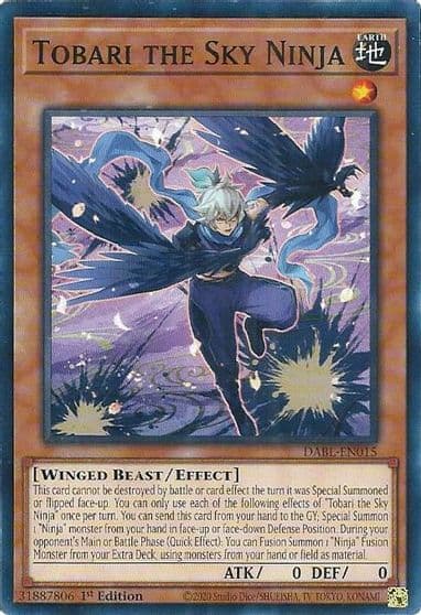Tobari the Sky Ninja Darkwing Blast Yu-Gi-Oh! card