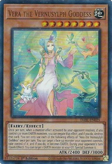 Vera the Vernusylph Goddess Darkwing Blast Yu-Gi-Oh! card