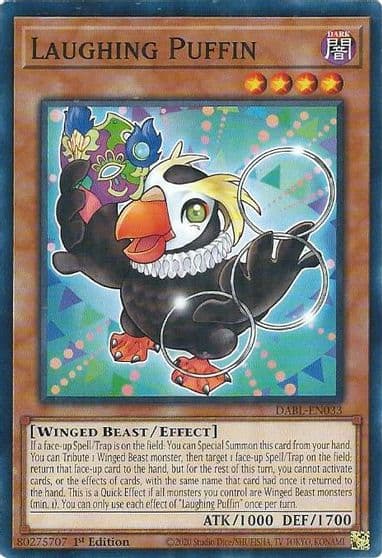 Laughing Puffin Darkwing Blast Yu-Gi-Oh! card
