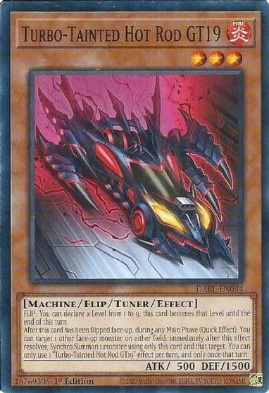 Turbo Tainted Hot Rod GT19 Darkwing Blast Yu-Gi-Oh! card
