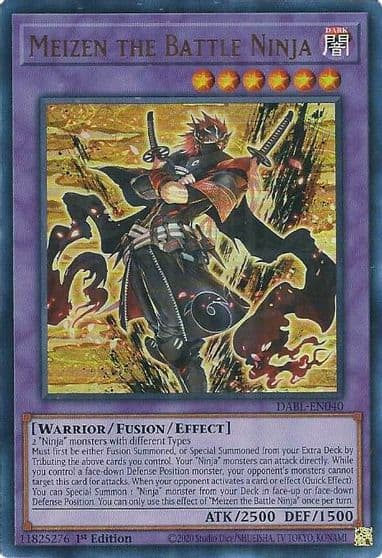 Meizen the Battle Ninja Darkwing Blast Yu-Gi-Oh! card
