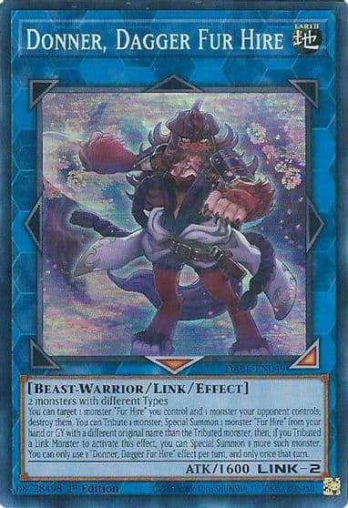 Donner Dagger Fur Hire Darkwing Blast Yu-Gi-Oh! card