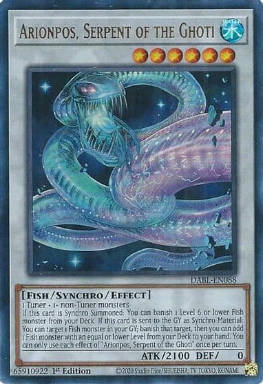 Arionpos Serpent of the Ghoti Darkwing Blast Yu-Gi-Oh! card