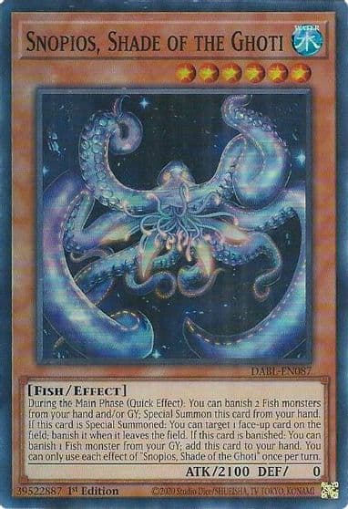 Snopios Shade of the Ghoti Darkwing Blast Yu-Gi-Oh! card