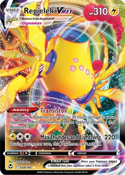 Regieleki VMAX SWSH12: Silver Tempest Pokemon card