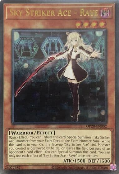 Sky Striker Ace Raye UTR OTS Tournament Pack 20 Yu-Gi-Oh! card