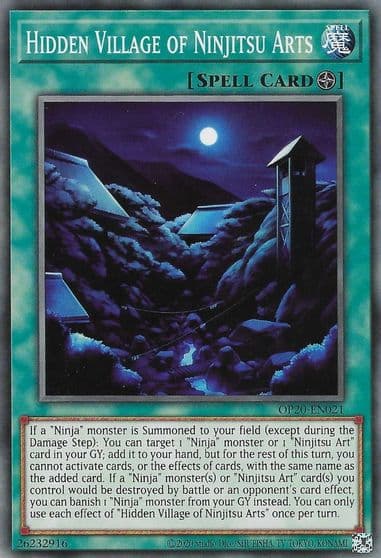 Hidden Village of Ninjitsu Arts OTS Tournament Pack 20 Yu-Gi-Oh! card