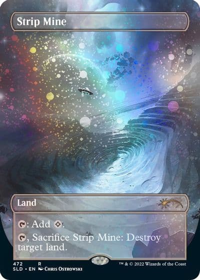 Strip Mine Borderless Galaxy Foil Secret Lair Drop Series Magic card