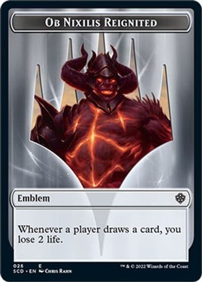 Emblem Ob Nixilis Reignited Double Sided Token Starter Commander Decks Magic card