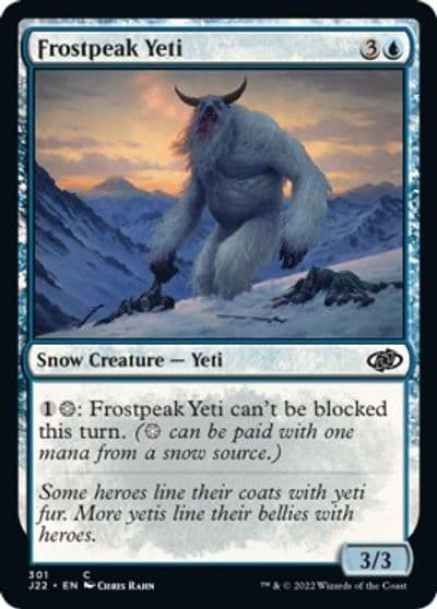 Frostpeak Yeti Jumpstart 2022 Magic card