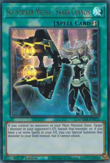 Sky Striker Mecha Shark Cannon Magnificent Mavens Yu-Gi-Oh! card