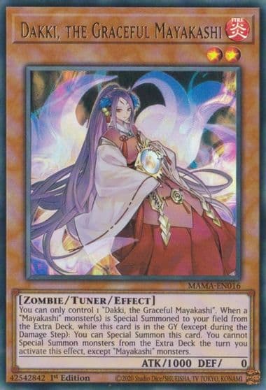 Dakki the Graceful Mayakashi Magnificent Mavens Yu-Gi-Oh! card