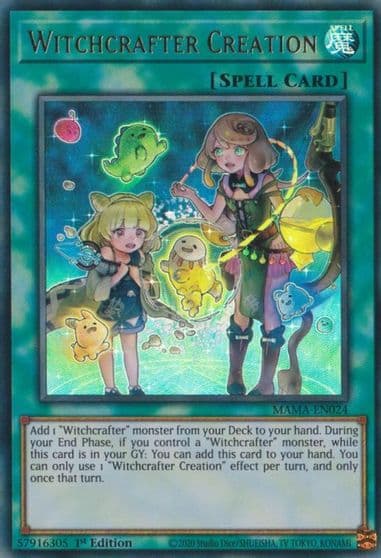 Witchcrafter Creation Magnificent Mavens Yu-Gi-Oh! card