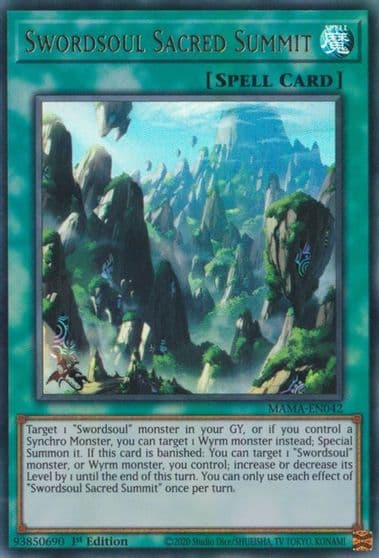 Swordsoul Sacred Summit Magnificent Mavens Yu-Gi-Oh! card