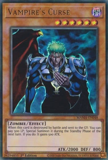 Vampires Curse Magnificent Mavens Yu-Gi-Oh! card