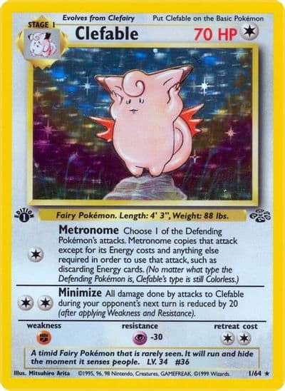 Clefable (1) Jungle Pokemon card