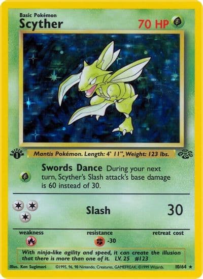 Scyther (10) Jungle Pokemon card