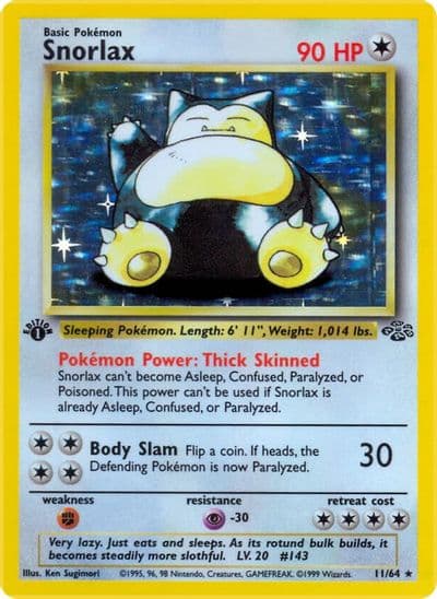 Snorlax (11) Jungle Pokemon card