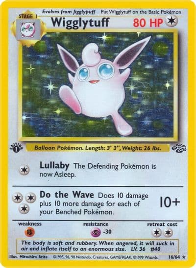Wigglytuff (16) Jungle Pokemon card