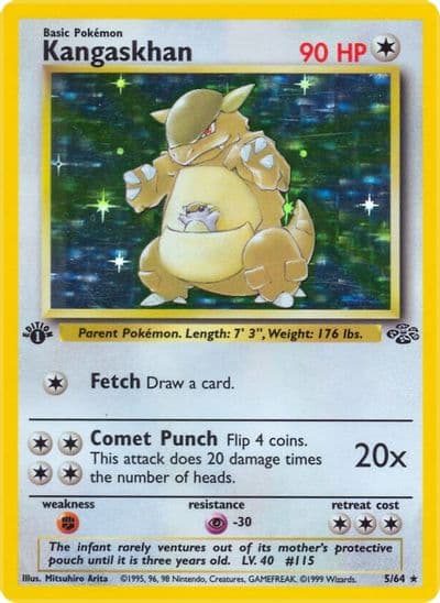 Kangaskhan (5) Jungle Pokemon card
